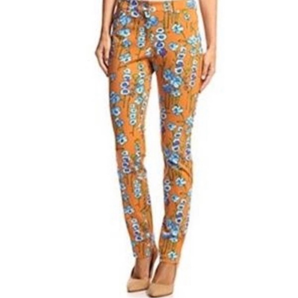 J. McLaughlin Slim Fit Dixie Floral Print Pant Size 4
